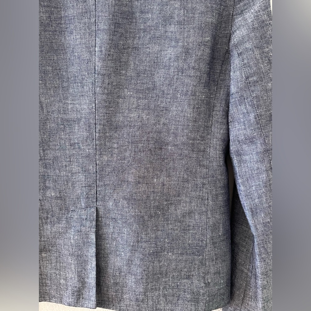 Gap Denim Linen-Cotton Blazer. Size: 4 Color : Denim blue - Picture 7 of 10